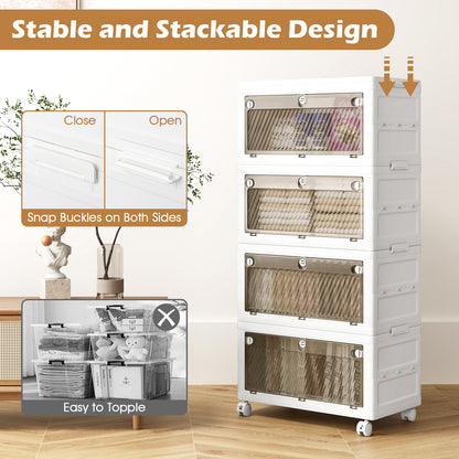 44 Gal Stackable Plastic Storage Bins, 4-Pack With Lid, White Cabinets & Chests at Gallery Canada