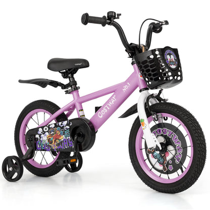 14 Inch Kids Bike, 3-5 Years, Adjustable Handlebar, Purple Kids Bike Purple at Gallery Canada