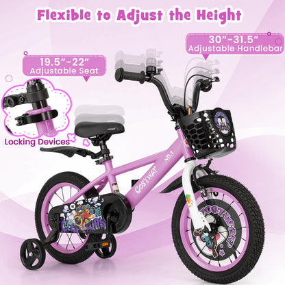 14 Inch Kids Bike for 3-5 Years Old Sport Bicycle with Adjustable Handlebar and Saddle-14 inches, Purple Kids Bike at Gallery Canada