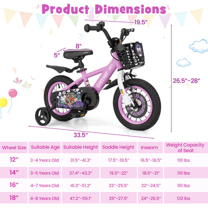 12 Inch Kids Bike for 3-4 Years Old Sport Bicycle with Adjustable Handlebar and Saddle-12 inches, Purple Kids Bike at Gallery Canada