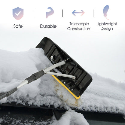 21 FT Telescoping Snow Roof Rake Aluminum Tube Non-Slip Handle, Black Snow Removal at Gallery Canada