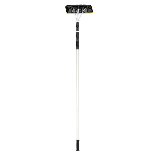 21 FT Telescoping Snow Roof Rake, Aluminum Tube, Non-Slip Handle, Black