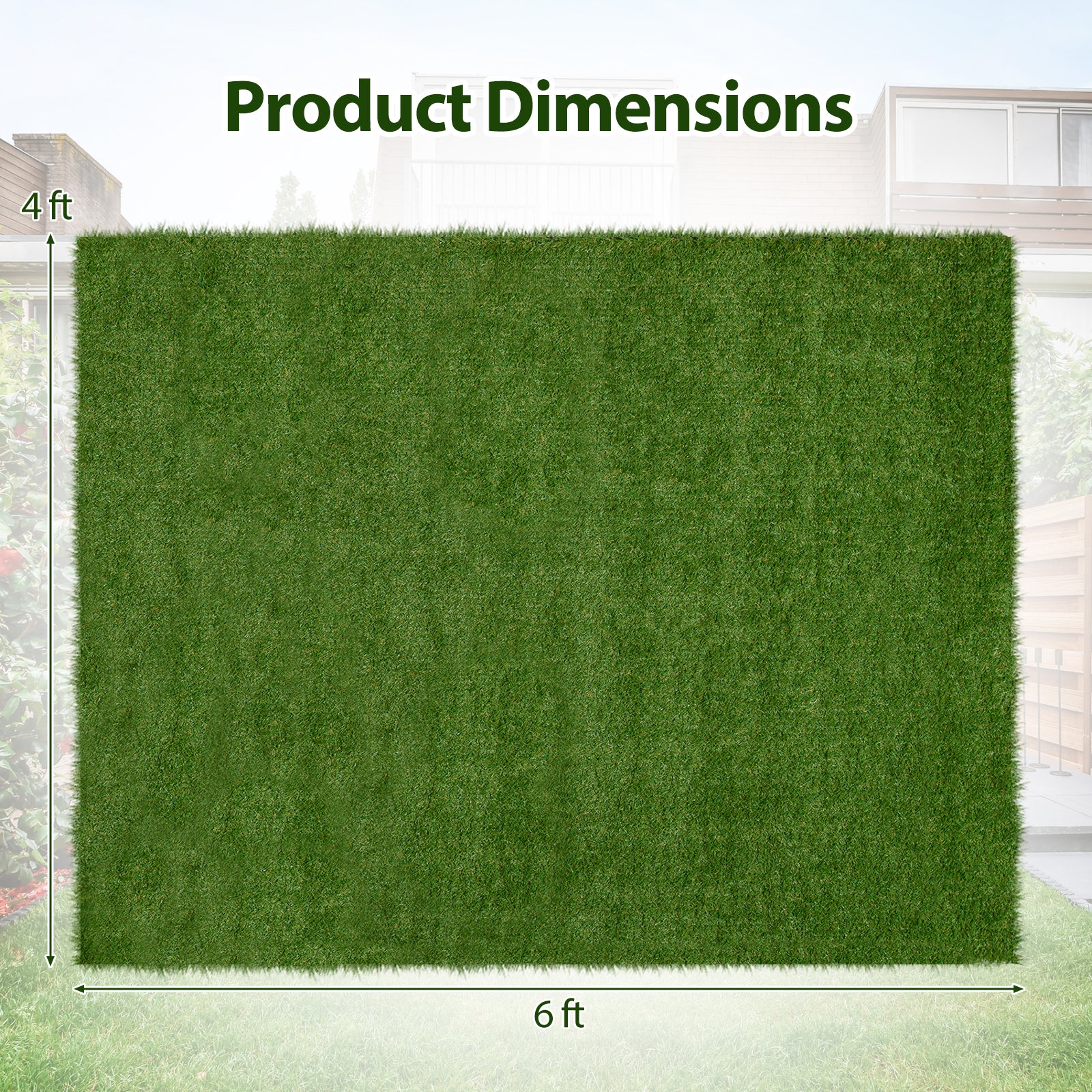 Indoor Outdoor Synthetic Turf Mat with Drainage Holes-S, Green Faux Plants at Gallery Canada
