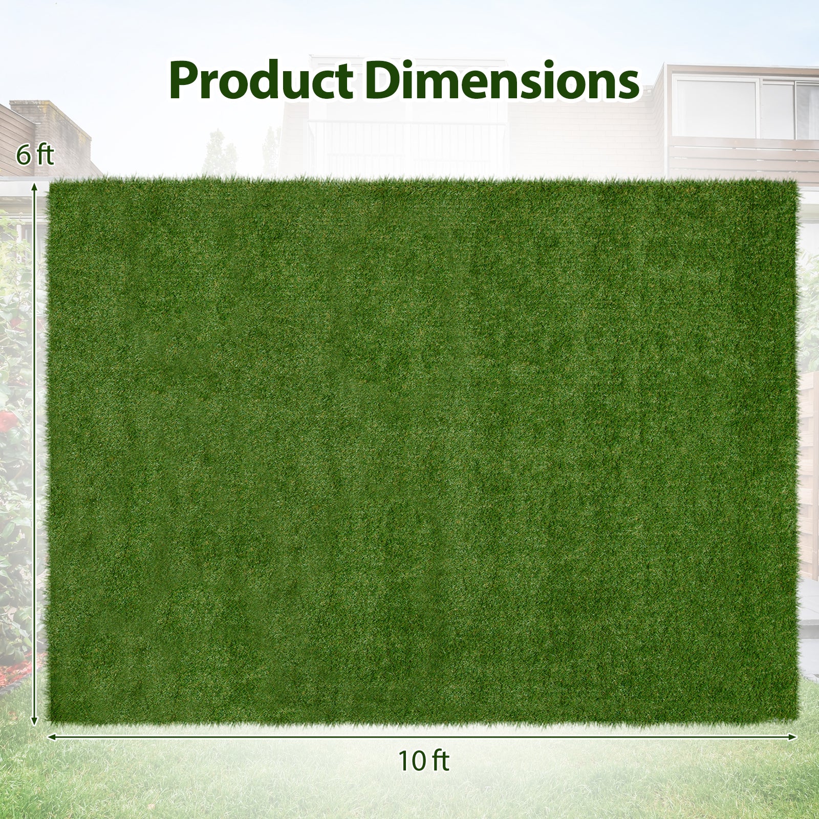 Indoor Outdoor Synthetic Turf Mat with Drainage Holes-L, Green Faux Plants at Gallery Canada