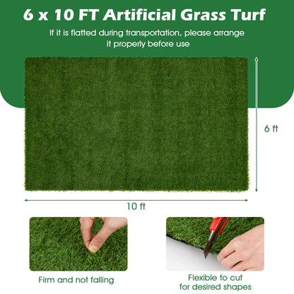 Indoor Outdoor Synthetic Turf Mat with Drainage Holes-XL, Green Faux Plants at Gallery Canada