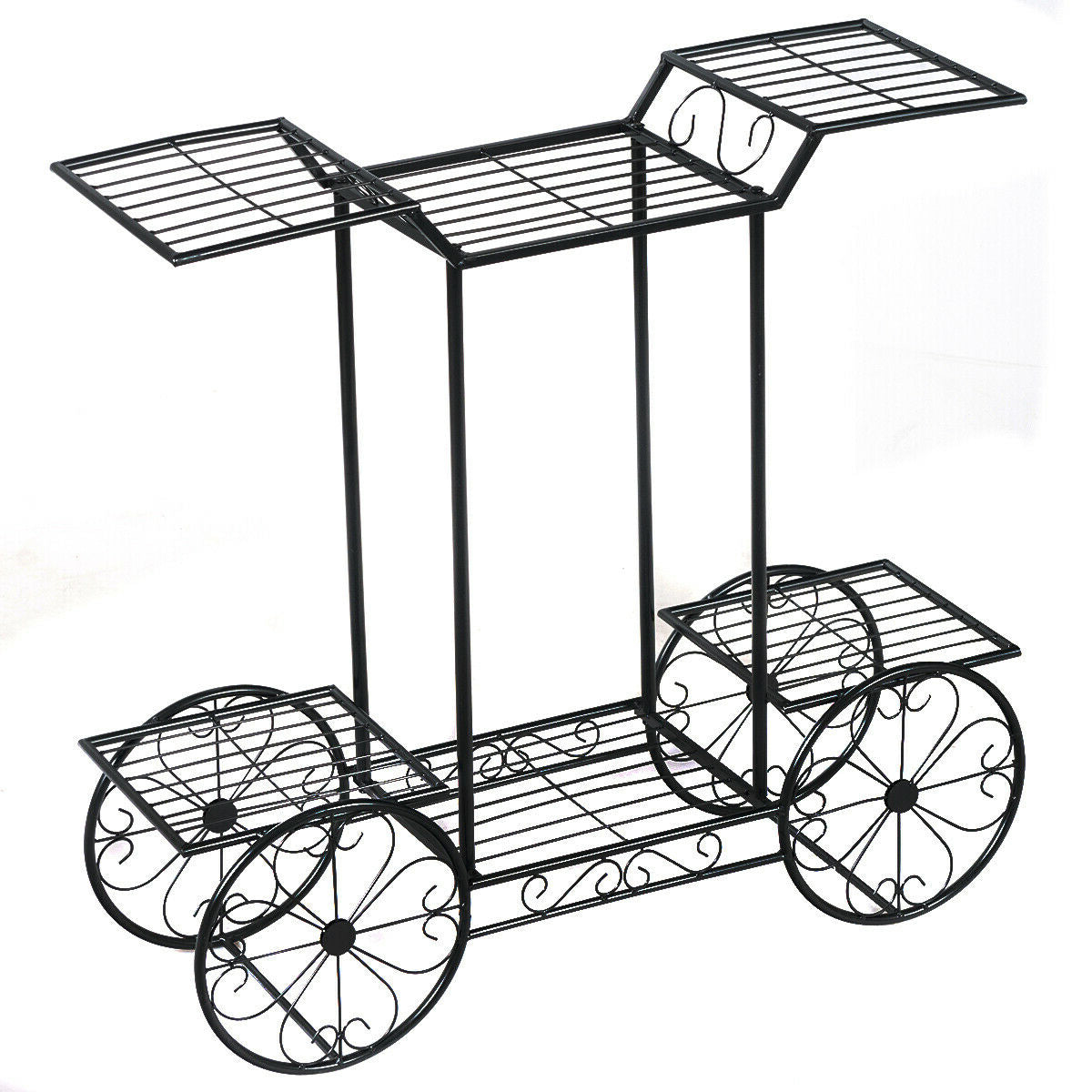 6-Tier Garden Cart, Flower Rack, Plant Holder, Black Plant Stands at Gallery Canada