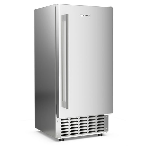 Under Counter Nugget Ice Maker with Self-Cleaning and 24H Timer, Silver