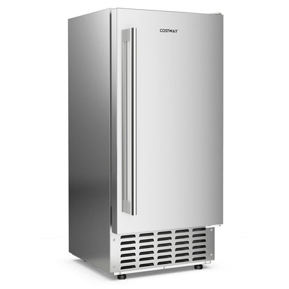 Machine à glaçons à nuggets sous comptoir, Autonettoyante, Minuterie 24H, Argenté