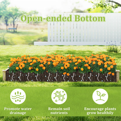 Wooden Raised Garden Bed with 2 Planter Boxes and Dividers, Natural Raised Garden Beds at Gallery Canada