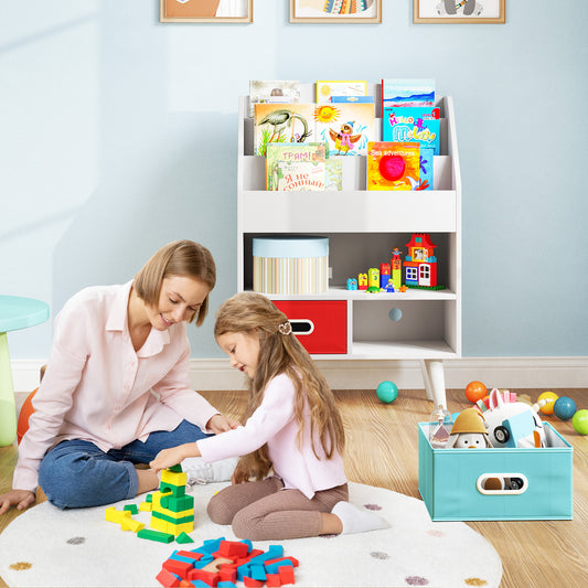 Kids Bookshelf with Open Compartment for Toddlers 3+ Years Old, White Kids Storage White at Gallery Canada