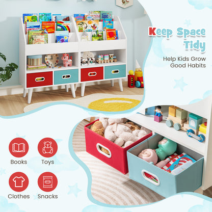 Kids Bookshelf with Open Compartment for Toddlers 3+ Years Old, White Kids Storage at Gallery Canada