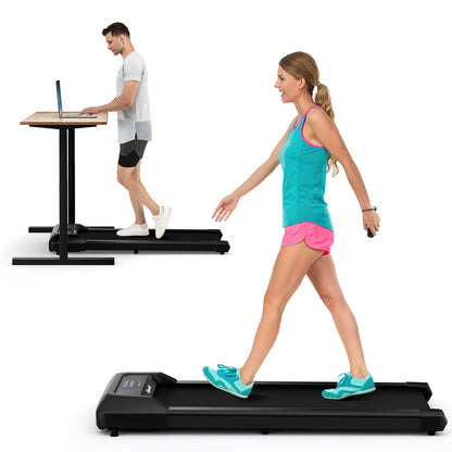 2.25 HP Walking Pad with LED Display and Remote Control, Black Treadmills at Gallery Canada