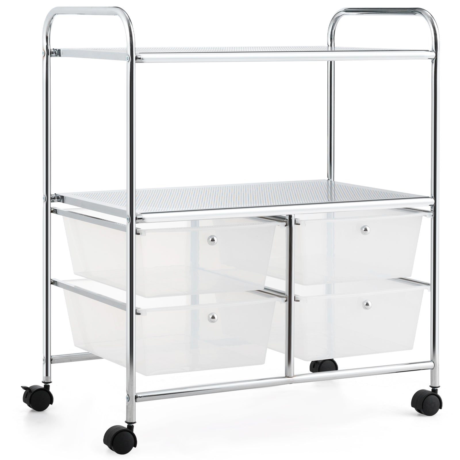4 Drawers Shelves Rolling Storage Cart Rack, Transparent File Cabinets Transparent at Gallery Canada