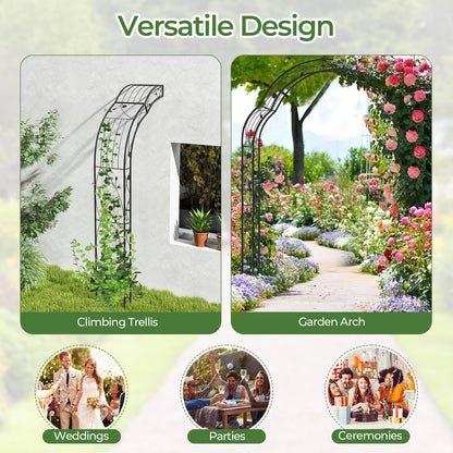 Garden Arch Arbor Trellis for Climbing Plants Roses Vines, Black Outdoor Decor at Gallery Canada