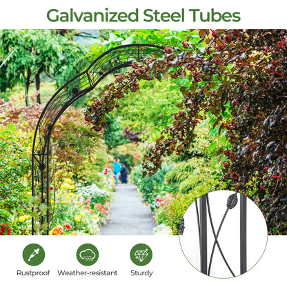 Garden Arch Arbor Trellis for Climbing Plants Roses Vines, Black Outdoor Decor at Gallery Canada