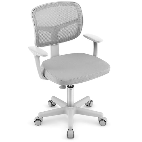 Adjustable Desk Chair with 5 Rolling Casters for Kids, Gray