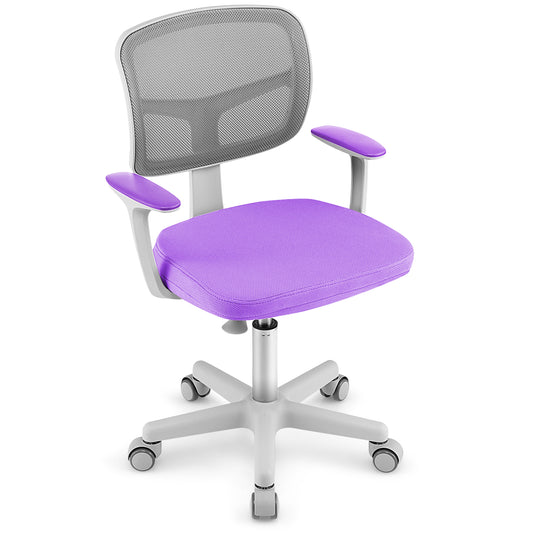 Adjustable Desk Chair with Auto Brake Casters for Kids, Purple Kids Chairs & Seating Purple at Gallery Canada