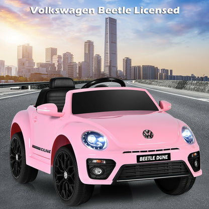 Volkswagen Beetle Kids Electric Ride On Car with Remote Control, Pink Powered Ride On Toys at Gallery Canada