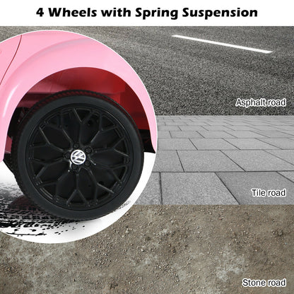 Volkswagen Beetle Kids Electric Ride On Car with Remote Control, Pink Powered Ride On Toys at Gallery Canada