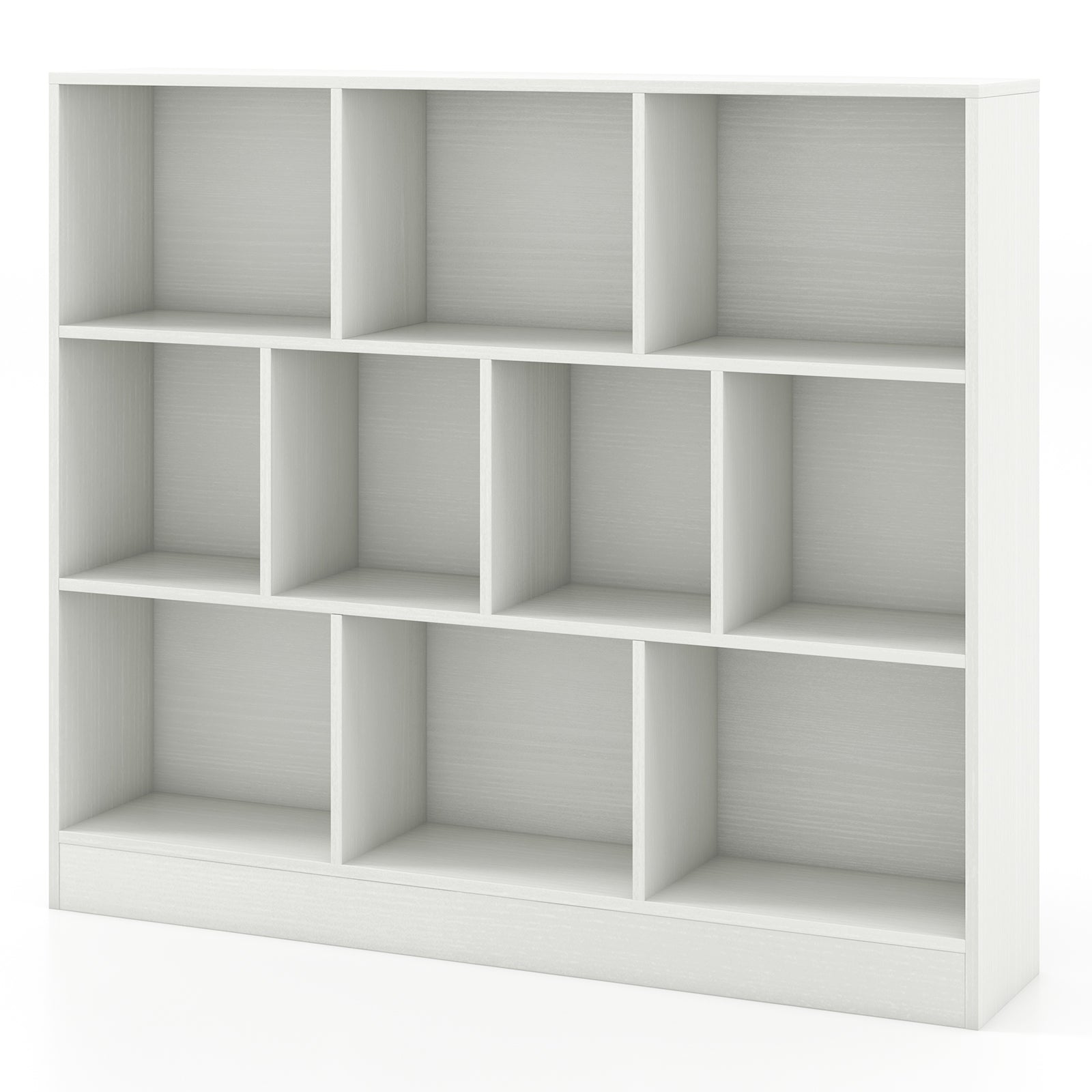41 inches Wooden Toy Storage Organizer with 10 Cubes for Kids, White Kids Storage at Gallery Canada