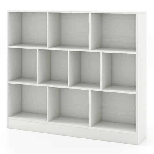41 inches Wooden Toy Storage Organizer with 10 Cubes for Kids, White Kids Storage White at Gallery Canada