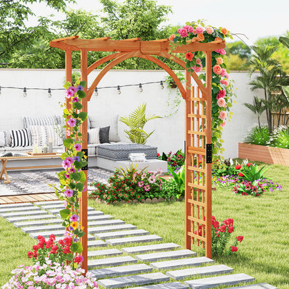 Garden Archway Trellis For Climbing Plants, Brown Outdoor Decor at Gallery Canada