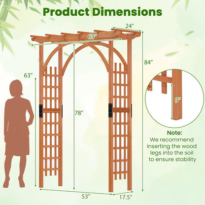 Garden Archway Trellis For Climbing Plants, Brown Outdoor Decor at Gallery Canada