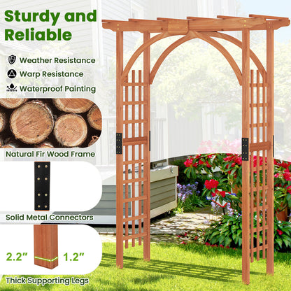 Garden Archway Trellis For Climbing Plants, Brown Outdoor Decor at Gallery Canada