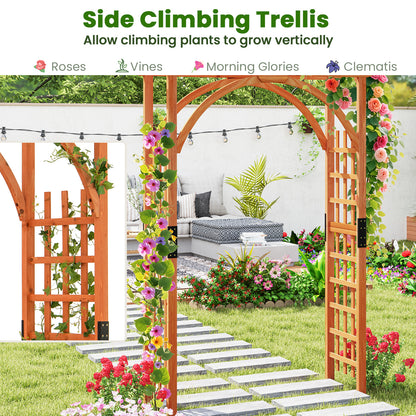 Garden Archway Trellis For Climbing Plants, Brown Outdoor Decor at Gallery Canada