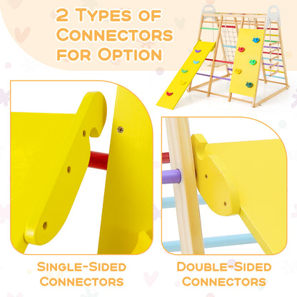 8-in-1 Wooden Jungle Gym Playset with Slide and Monkey Bars, Multicolor Climbers & Slides at Gallery Canada