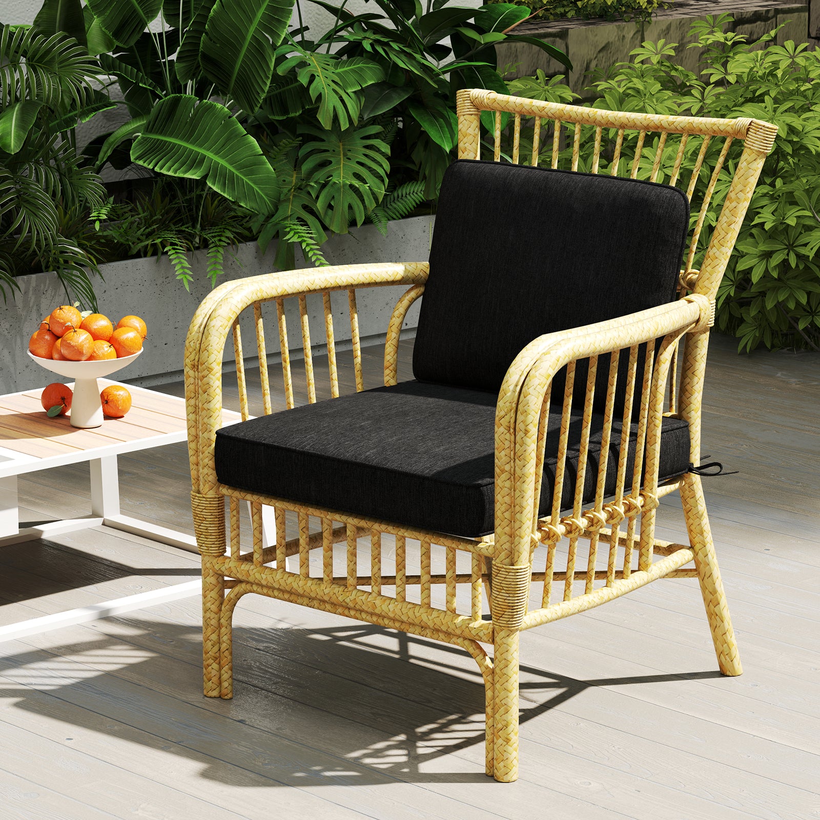 2-Pack Outdoor Patio Cushion Set with Removable Covers, Black Outdoor Furniture Accessories at Gallery Canada