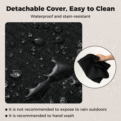 2-Pack Outdoor Patio Cushion Set with Removable Covers, Black Outdoor Furniture Accessories at Gallery Canada