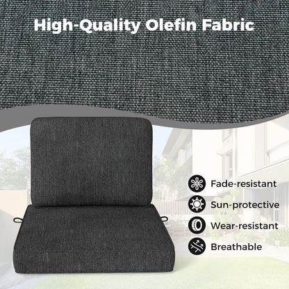 2-Pack Outdoor Patio Cushion Set with Removable Covers, Gray Outdoor Furniture Accessories at Gallery Canada