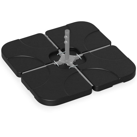 20 Inch Patio Umbrella Base, Water Filled, Black Outdoor Umbrella Bases Black at Gallery Canada