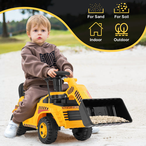 Excavator Digger Toy with Adjustable Bucket, Yellow