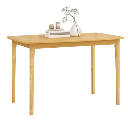 48 Inch Solid Wood Dining Table, Natural, Rubber Wood Legs Dining Tables at Gallery Canada