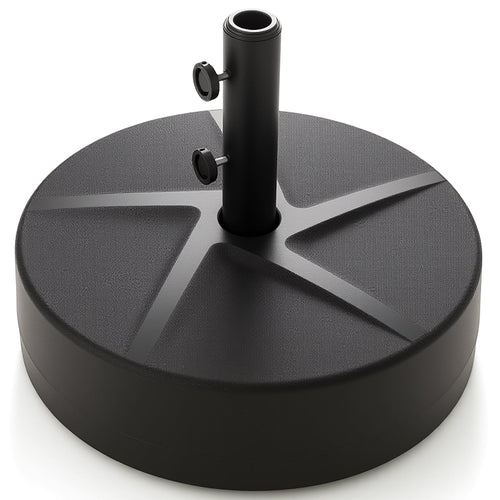 Patio Umbrella Base, 88LBS Capacity, Water And Sand Fillable, Black