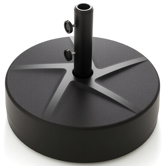 Patio Umbrella Base, 88LBS Capacity, Water And Sand Fillable, Black Outdoor Umbrella Bases Black at Gallery Canada