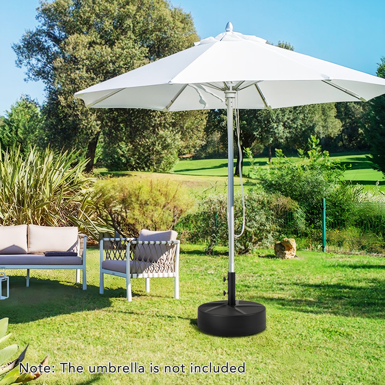 Patio Umbrella Base, 88LBS Capacity, Water And Sand Fillable, Black Outdoor Umbrella Bases at Gallery Canada
