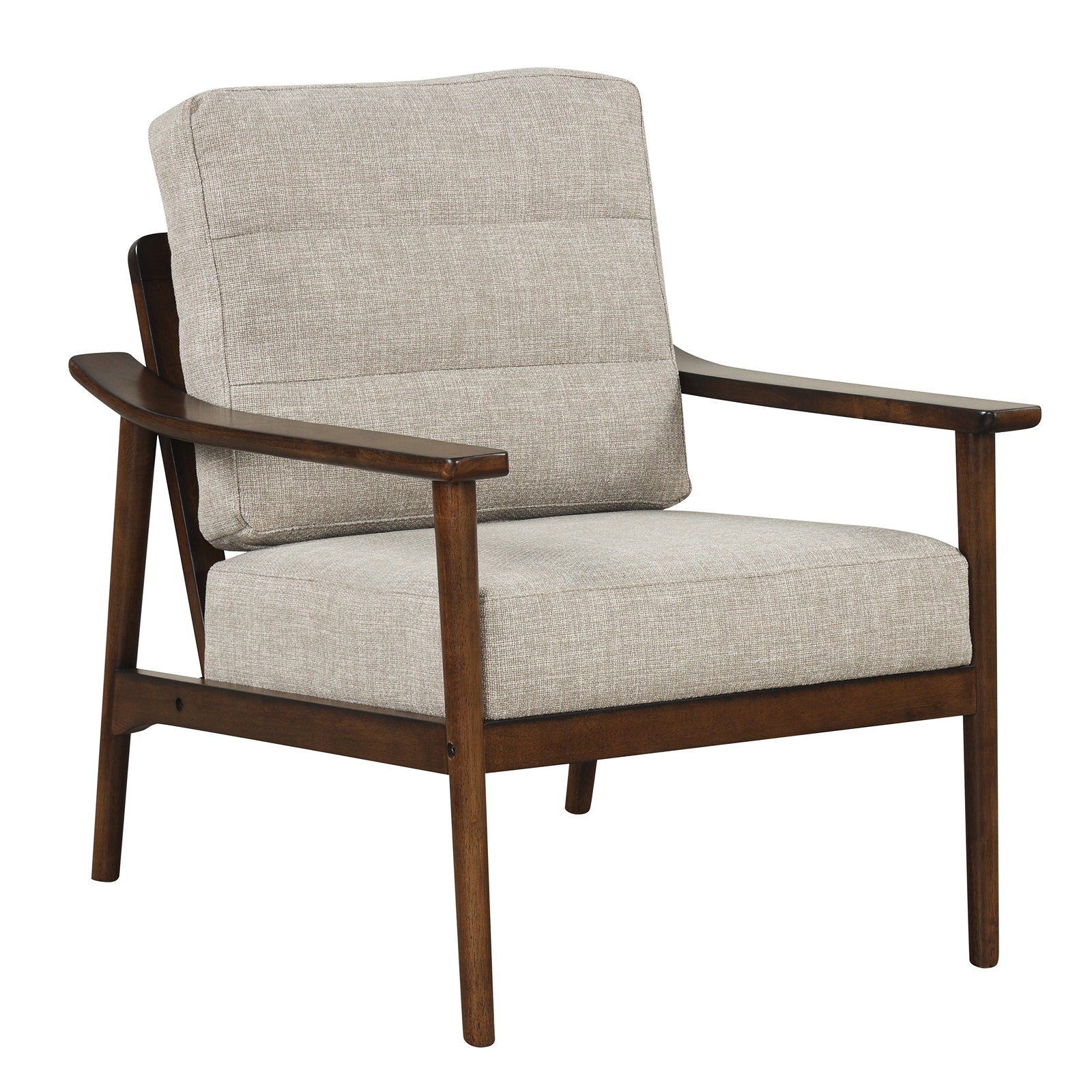 Modern Accent Chair, Rubber Wood Armrests And Legs, Brown Accent Chairs Brown at Gallery Canada