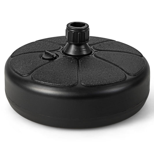 27 lbs Fillable Round Umbrella Base, Yard Garden Poolside, Black Outdoor Umbrella Bases Black at Gallery Canada