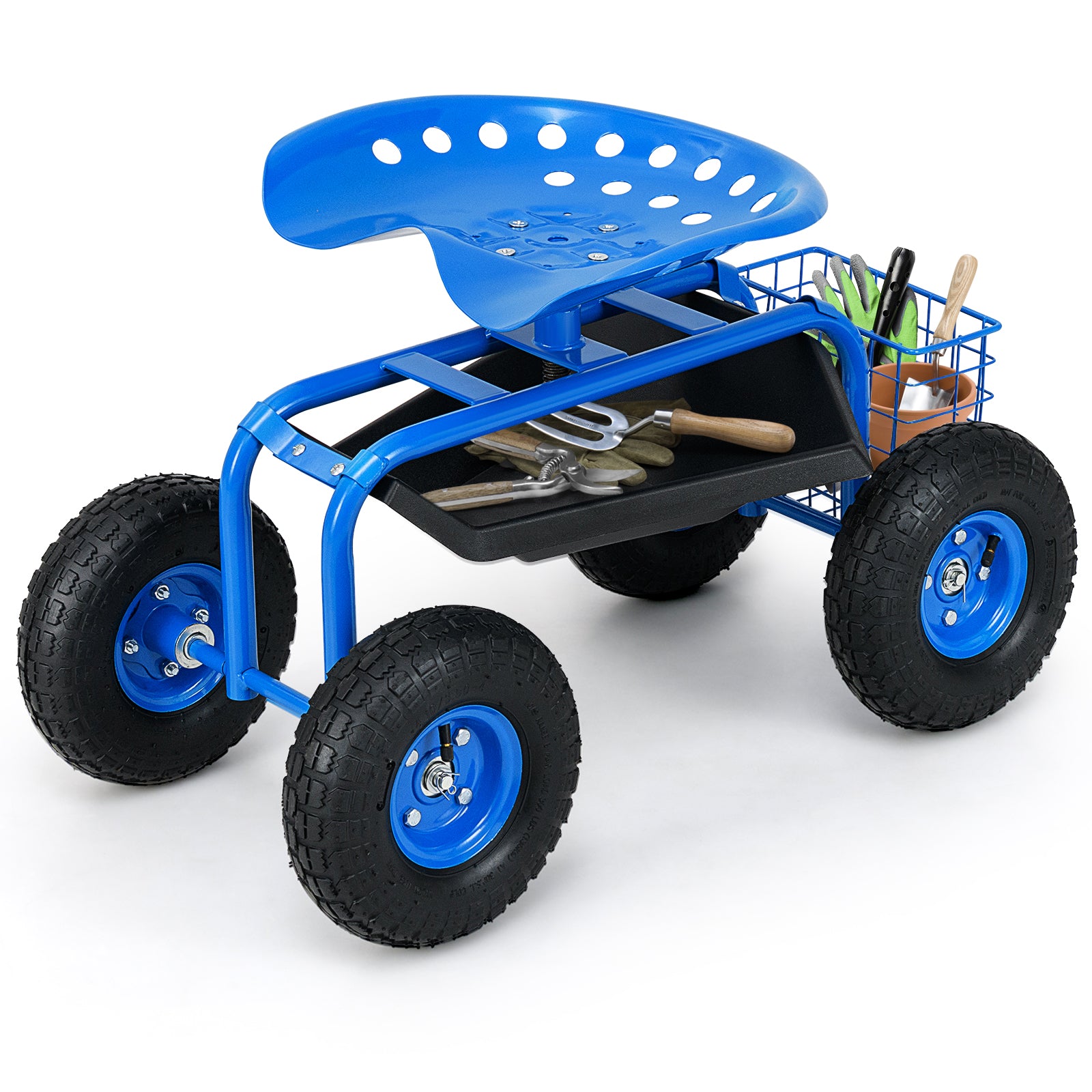 Garden Cart with Heavy Duty Tool Tray, Blue Garden Carts at Gallery Canada