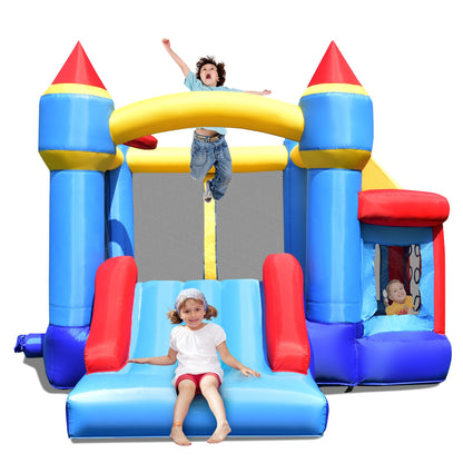 Castle Slide Inflatable Bounce House with Ball Pit and Basketball Hoop, Multicolor Bounce House at Gallery Canada