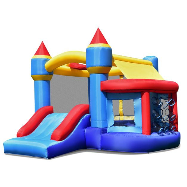 Castle Slide Inflatable Bounce House with Ball Pit and Basketball Hoop, Multicolor Bounce House at Gallery Canada