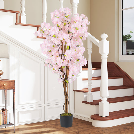 5 FT Artificial Cherry Blossom Tree, 1 Pack, Pink Faux Plants Pink at Gallery Canada