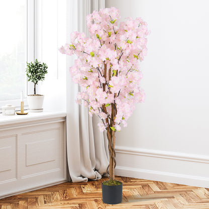 5 FT Artificial Cherry Blossom Tree, 1 Pack, Pink Faux Plants at Gallery Canada