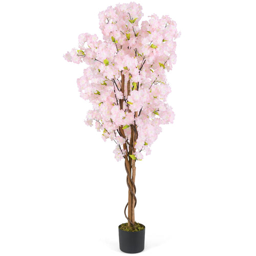 5 FT Artificial Cherry Blossom Tree, 1 Pack, Pink