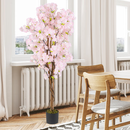 5 FT Artificial Cherry Blossom Tree, 2 Pack, Pink Faux Plants at Gallery Canada