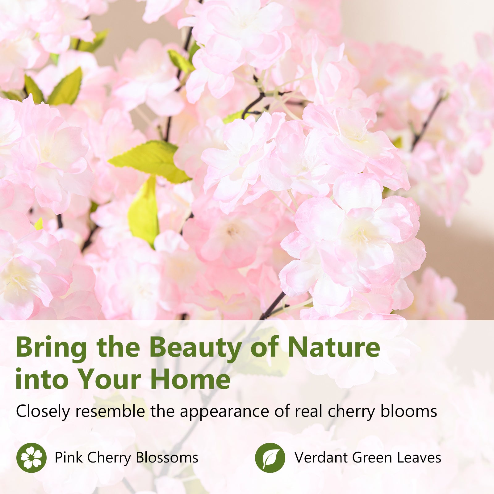 5 FT Artificial Cherry Blossom Tree, 2 Pack, Pink Faux Plants at Gallery Canada