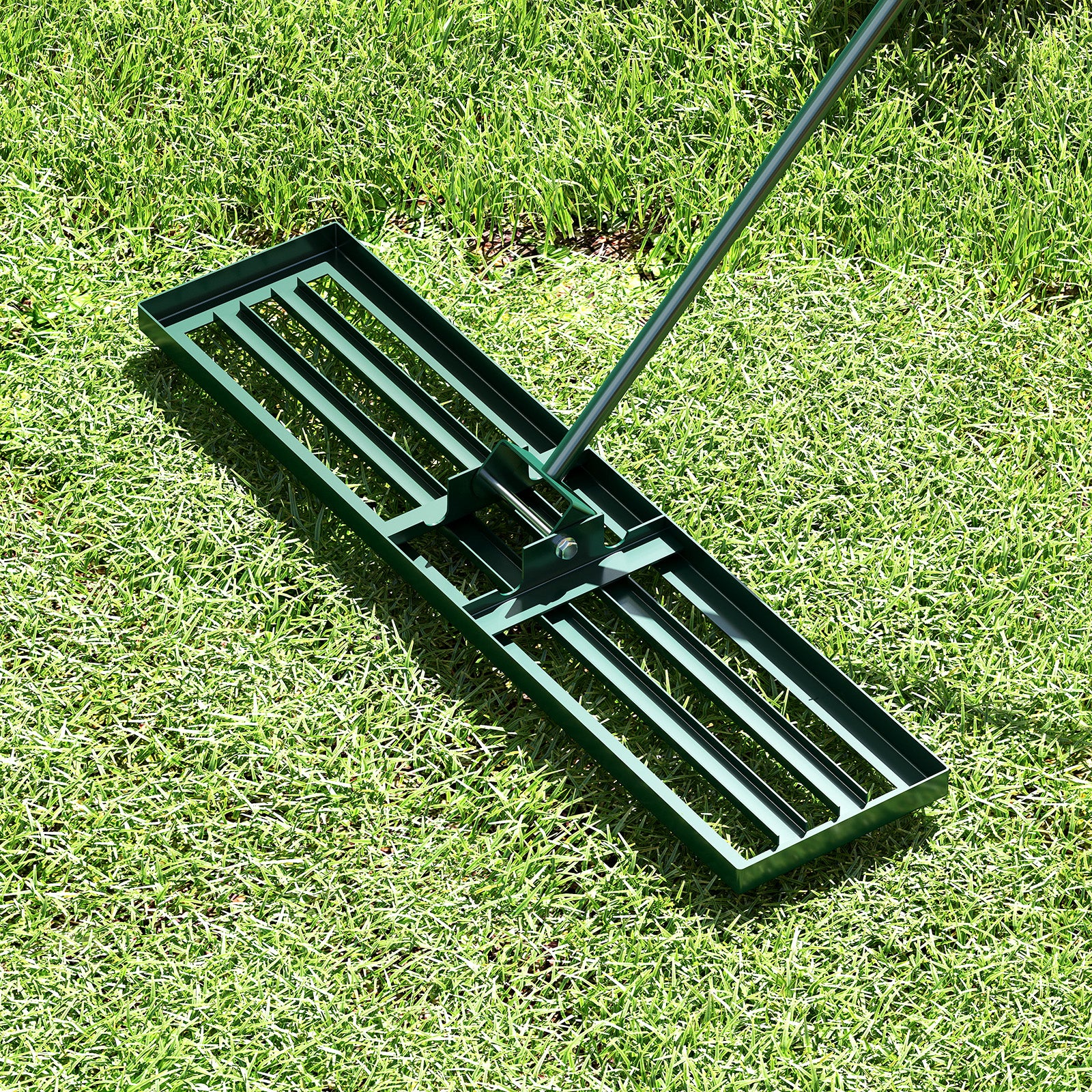 42 x 10 Inch Lawn Leveling Rake with Ergonomic Handle, Green Garden Tools at Gallery Canada